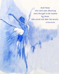 The latest addition to my #etsy shop: NIETZSCHE And Those Who Were Seen Dancing Framed and Unframed with mat Inspirational Quote Blue Watercolor Dancer Wall Art Mat Included https://etsy.me/37wBmyT #housewares #homedecor #blue #office #beige #painting