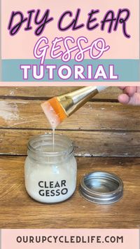 Looking for a budget-friendly alternative to store-bought clear gesso?   This video reveals a simple DIY recipe that lets you create your own batch in no time!  Perfect for artists and crafters of all levels, this clear gesso is ideal for priming canvases, prepping mixed media projects, and so much more.  #diycrafts #savemoneyoncrafts #artbasics