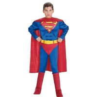 Rubie's No. 510014 Superman Muscle Chest Costume Toddler Size 2-4 3 Pc Costume Includes: Muscle Chest Jumpsuit W/ Attached Boot Tops Cape Belt