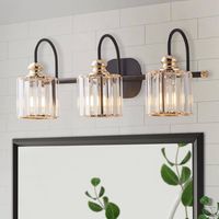 The modern style combination of gold and crystal can dress up a bathroom instantly. The direction of the light up or down depends on your decorating style. Different specifications（3-lights/4-lights） to meet your different needs.