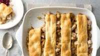 This easy casserole is so delicious and is a great way to serve leftover turkey and all the trimmings.