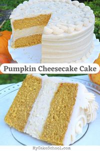 Pumpkin Cheesecake Cake | My Cake School