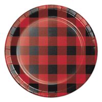 Buffalo Plaid, dessert plates, 8-count, $1.95, Birthday Direct