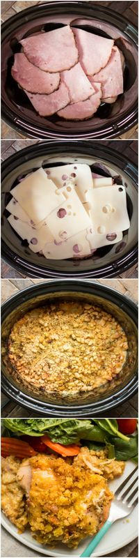 Slow Cooker Chicken Cordon Bleu Casserole - SO SIMPLE TO MAKE!