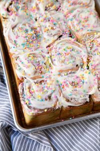 Funfetti Cinnamon Rolls - The Little Epicurean