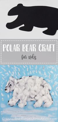 Easy Polar Bear Craft for Kids! Perfect for preschool or Kindergarten! | Fireflies and Mud Pies