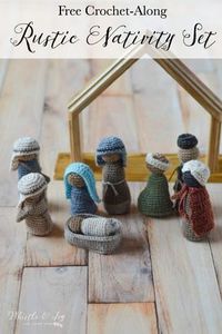 FREE Crochet Patterns: Crochet Nativity Set | This rustic and elegant nativity set is a perfect addition to your Christmas decor.