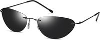 Amazon.com: The Matrix Neo Costume Sunglasses Men Women Ultralight Metal Wire Frame Polarized Small Oval Rimless Glasses : Clothing, Shoes & Jewelry