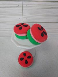 Watermelon🍉 macaron with pink filling. Fun addition to to your watermelon themed decor,  tiered tray, fake bake cupcakes, cakes, milkshakes & more.🍉 Listing is for one (1) macaron