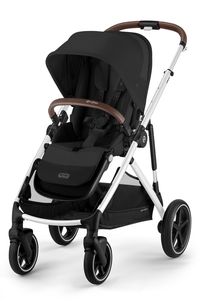 This all-in-one modular stroller lets you attach multiple combinations of seats, cots and infant car seats to meet your growing family's needs. Why parents will love it: Designed to support more than 20 different configurations, this stroller includes a near-flat reclining reversible seat. A user-friendly harness system makes securing your child in the seat a breeze with one simple pull.Why kids will love it: Independent reclining seat back and leg adjustments offer multiple configurations, allowing you to position your child for comfort.Maximum child weight/height: 6 months to 50 lb.Stroller weight/dimensions: 28.4 lb., 41.9L" x 25.4"W x 42.7"H unfolded; 32.9"L x 25.4"W x 12.2"H folded.Fold: Compact fold.; folds with two seat units attached to frame.Recline: Independent reclining seat bac