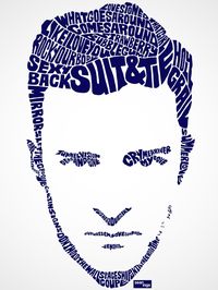 Pop Star Portraits Made From Their Famous Lyrics Typography nerds, you have designer Sean Williams to thank.