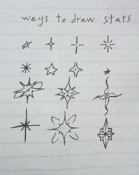 ways to draw stars, i tried to get all of them here so you don't search it again