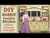 (2701) DIY Barbie Kitchen | Handmade Dollhouse Kitchenette Craft | How to make doll kitchen | 1:6 scale - YouTube