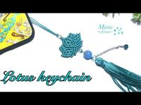 Macrame tutorial - How to make a lotus keychain - MK0004 - YouTube