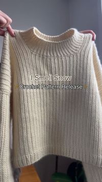 justtheworsted on Instagram: "❄️CROCHET PATTERN RELEASE❄️ The I Smell Snow Sweater pattern release is finally here! Its design was inspired by the beauty of the first snow of winter❄️🥹 I’ve already worn this so many times and have gotten tons of compliments, most of which are “This isn’t knit!?” No, it’s not. 😌 But it’s quite perfect. Although this is meant to have a cropped, loose fit (like all of my sweaters haha) there are instructions to help you modify the length and fit. So you can go totally cropped or long, lots of positive ease or fitted. Your choice💚 The I Smell Snow Sweater is on sale this weekend until 11:59 PM sunday KST so go get your copy! Pattern available on my website and ravelry.💚 Ps please give this a share or save before you leave to spread the word✨ And a HUGE tha