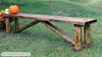 $15 to make this bench!  Perfect for the front porch or yard!