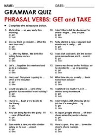 Phrasal Verbs with 'Get' - All Things Grammar