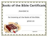 www.certificatetemplate.org-Books of the Bible Certificate for your Kids Ministry!