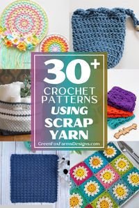 Free yarn scraps Crochet Ideas for Gifts round up