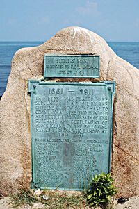 Settlers' Rock, Block Island, home of ancestor John Rathbun