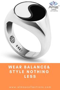 only $44.99 + FREE SHIPPING Real 925 Sterling Silver Ying Yang Ring #ring #womenfashion #menfashion #silverjewelry