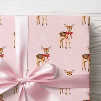 Vintage Pink Christmas Reindeers with Red Bows Wrapping Paper Roll. Sizing: ☆ 30 x 20 inches or 2.50 x 1.67 feet: wraps 2-4 small to medium or 1 large gifts ☆ 30 x 72 inches or 2.50 x 6.00 feet: wraps 3-4 small to medium or 1-2 large gifts ☆ 30 x 180 inches or 2.50 x 15 feet: wraps 6-8 small to medium or 2-3 large gifts .: Material: 90 gsm fine art paper .: Available in three sizes: 30" × 36", 30" × 72" and 30" x 180" .: One side print .: Matte or glossy finish .: Paper sourced from Germany .: W