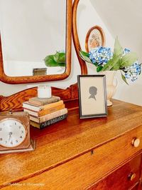 Repurposed Oak Dresser with Mirror Quaint in the Attic