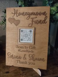 WEDDING FUND SIGN Honeymoon Fund Qr Code Sign Baby - Etsy