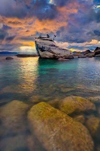 Bonsai Rock At Lake Tahoe, California