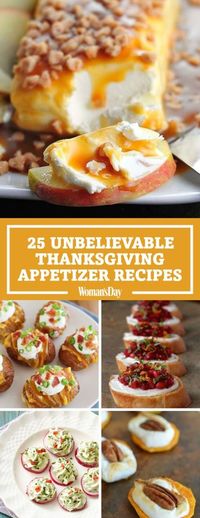 Save these Thanksgiving appetizer ideas for later by pinning this image and follow Woman's Day on Pinterest for more.