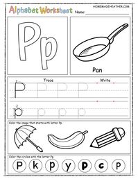 Letter P Printable Worksheet