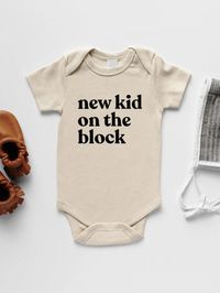 New Kid On The Block Short Sleeve Bodysuit | Colored Organics®