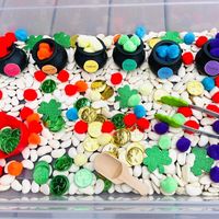 Color Sorting St. Patrick’s Day Sensory Bin