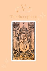 Hierophant tarot card represents knowledge, divine wisdom, and commitment. It often signifies the need to embody spirituality and ground it into reality in the upright position.