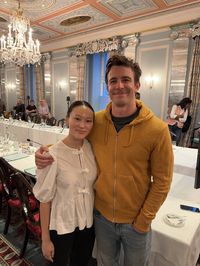 luke thompson and yerin ha for the bridgerton season 4 table read