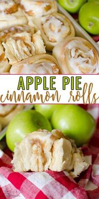 Apple Pie Cinnamon Rolls are a sweet treat that is full of fall flavors! Homemade bread dough with an apple pie filling, baked to perfection and covered with vanilla glaze. Absolutely delicious for brunch or dessert! |Cooking with Karli| #fall #cinnamonrolls #applepie #applepierolls #cinnamon #apple