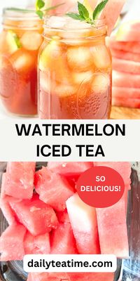 Turn this favorite summer fruit into a refreshing drink with an iced watermelon tea! This iced tea is sweet, fruity tastes distinctly of watermelon, and is super simple to make!