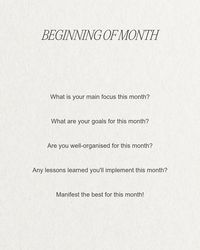 beginning of the month | goal planning | journaling | journal prompts | that girl routine | daily habits | motivational quotes | entrepreneurs | boss babes | women in business | aesthetic