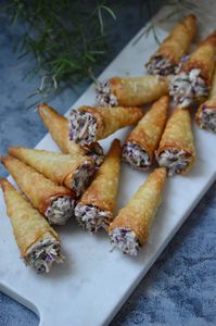 Chicken Samosa Cones - Savory&SweetFood