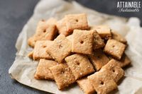 This cracker recipe is easy to make at home and replicates those famous-brand cheese crackers that people love. Here's how to make homemade cheese crackers that will make your snackers happy. Bonus? These are gluten-free for those on restricted diets. #glutenfree #recipe #snack