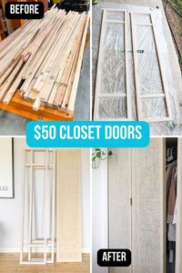 "Make a Closet Door for $11 – Easy DIY Burlap Project!"