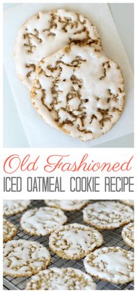 Old fashioned iced oatmeal cookies are the perfect after school treat with a glass of milk. Use our iced oatmeal cookie recipe to create crispy and chewy cookies that are dipped in a creamy vanilla icing. This recipe can be used for ice cream sandwich cookies too!