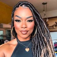 long locs hairstyle on black women