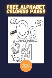 Letter c - free printable letter c coloring page for preschool and kindergarten letter recognition. Have fun with these pages full of the Letter C! #lettercprintable #letterccoloringpage #freelettercprintable