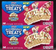 Rice Krispie Birthday Cake Cereal Bars