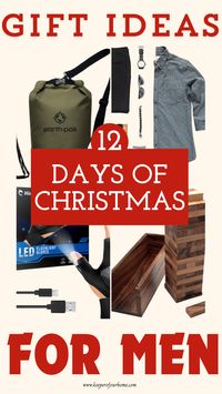 12 Days of Christmas Gift Ideas for Men. Gift ideas for guys that they ACTUALLY want! Gift for the man who has everything.