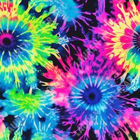 Neon Tie Dye Spirals Seamless Repeating Pattern 2 Files - Etsy