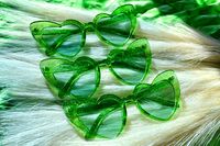 Green Heart Bachelorette Party Sunglasses, Final Fiesta, Margs and Matrimony, Tennis Bach, Scottsdale Favors, Camp Bach, Lucky in Love - Etsy