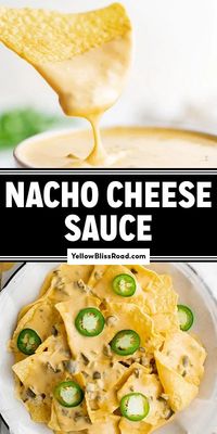 Nacho Cheese Sauce is the perfect dip for crispy tortilla chips, french fries, pretzels or veggies. This simple nacho cheese sauce recipe is easy to make in about 10 minutes and with just 5 ingredients.