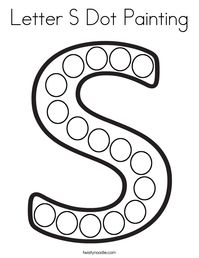 Letter S Dot Painting Coloring Page - Twisty Noodle